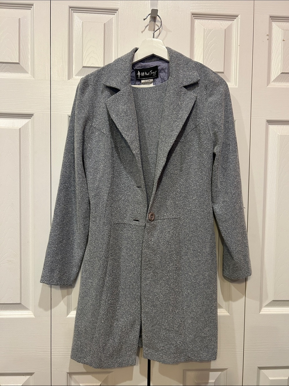 All That Jazz Blue Grey Tweed Blazer & Dress Set
